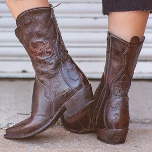 BED|STU Brown Leather Ankle Boots